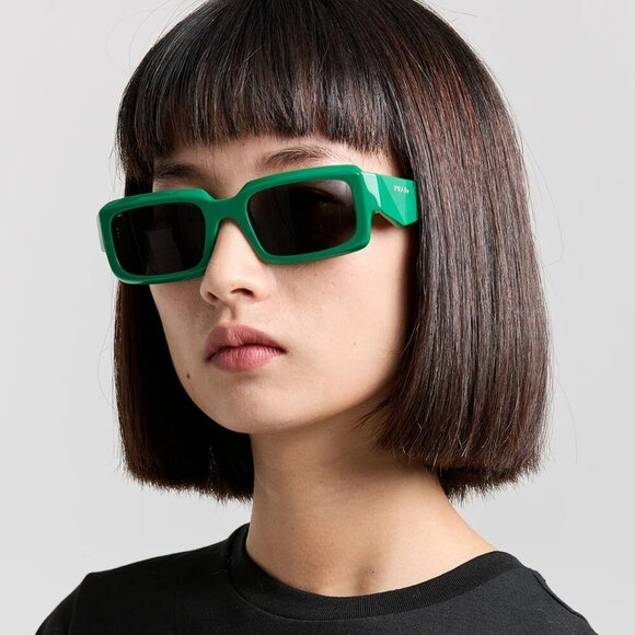 Prada PR27ZS 11L08Z BRAND NEW Sunglasses Mango Dark Grey Square Unisex - Picture 4 of 13